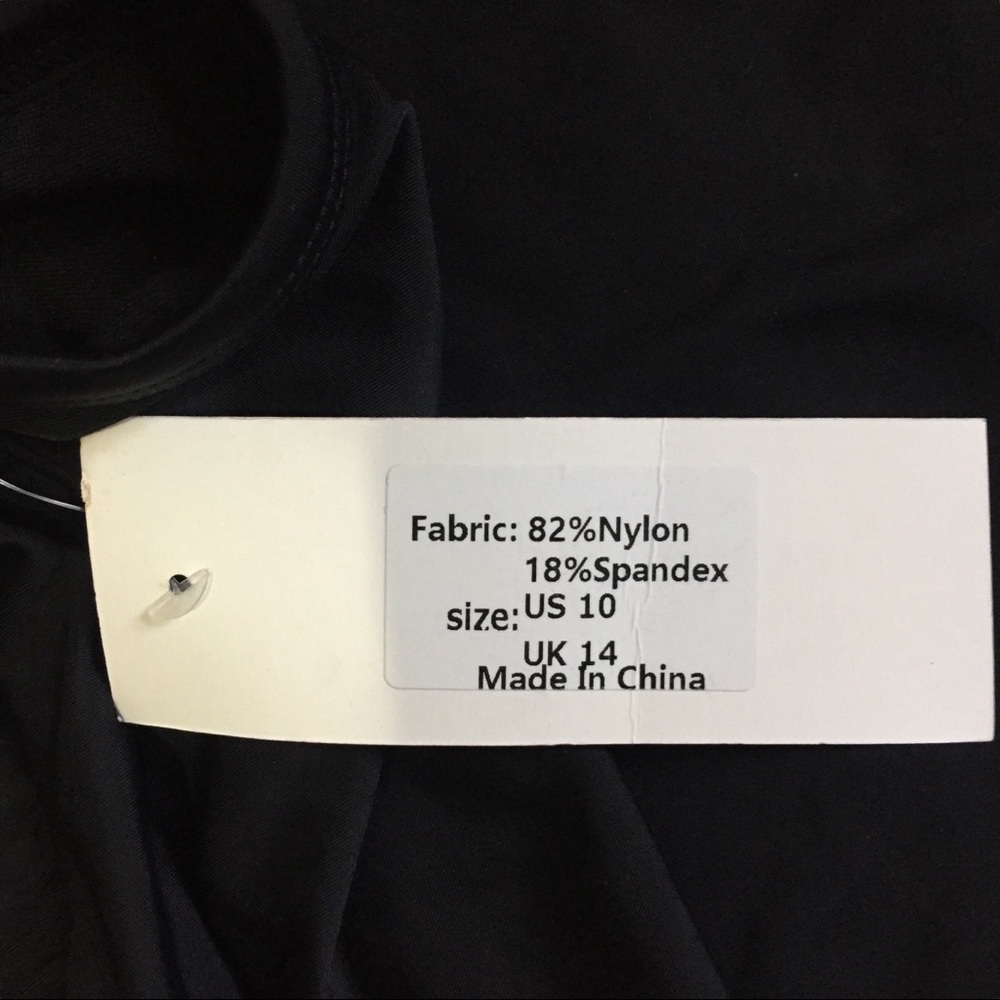 One-Piece Swimsuit Black VTG Style Molded Bra - Picture 6 of 9